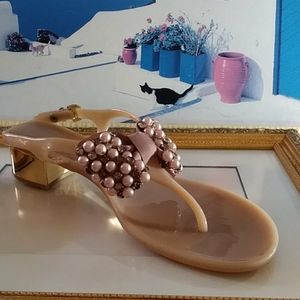 Enzo Angiolini women's jelly thong sandals